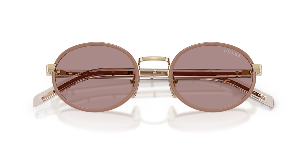 Prada PR B56S XS (52 - 20) with Violet lenses and Brown frame