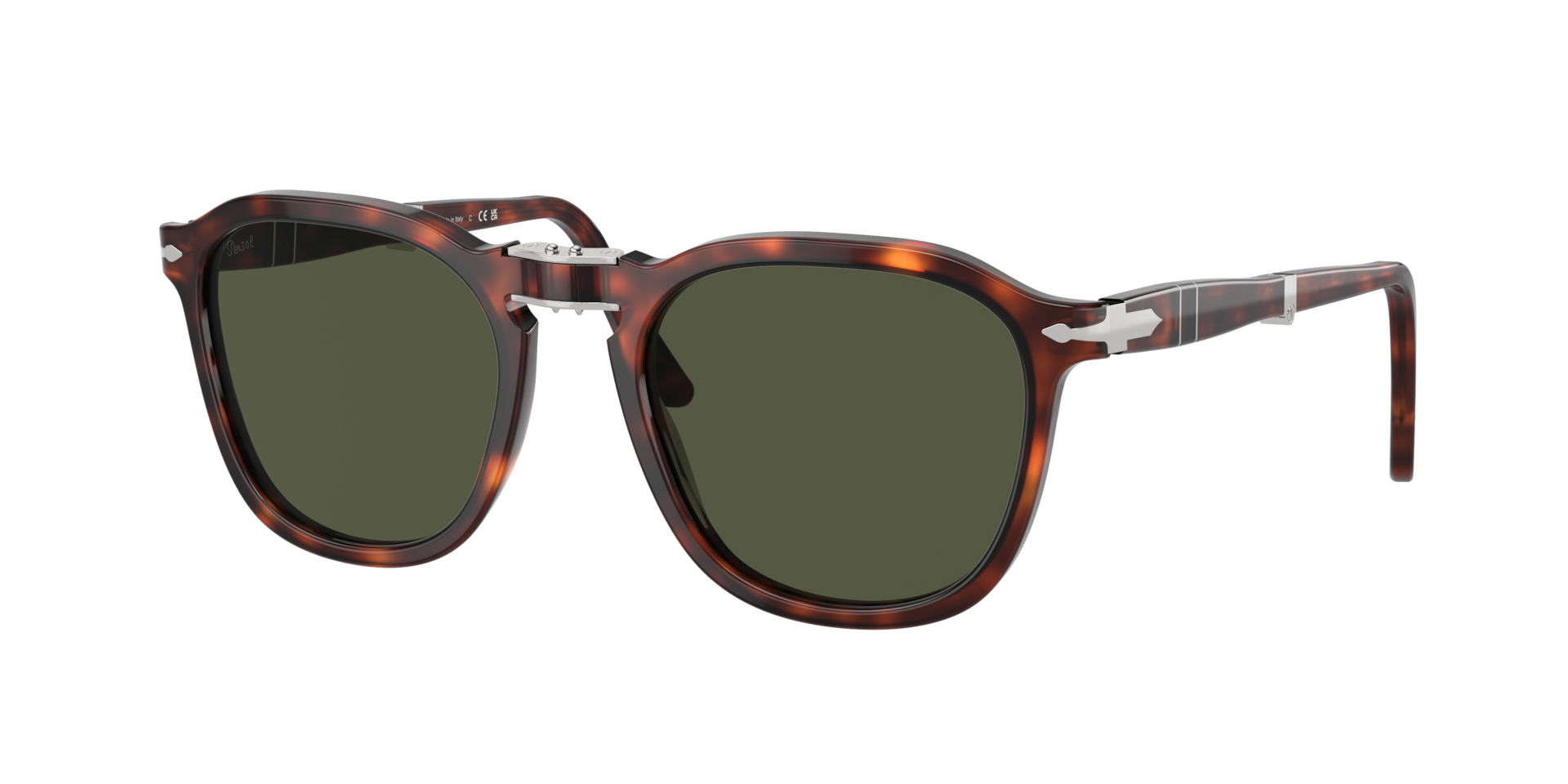 Persol Unisex Sunglass PO3345S - Couleur du Monture Havana Couleur de Lentille Vert 153 €