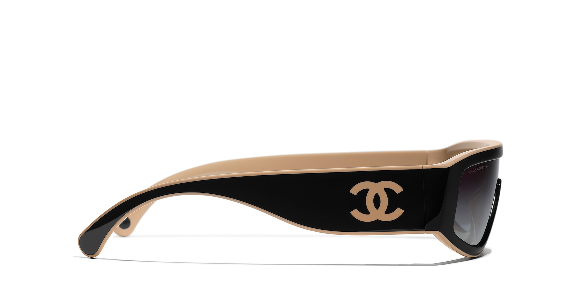 Chanel Shield Sunglasses CH6057 S (0 - 124) with Grey lenses and