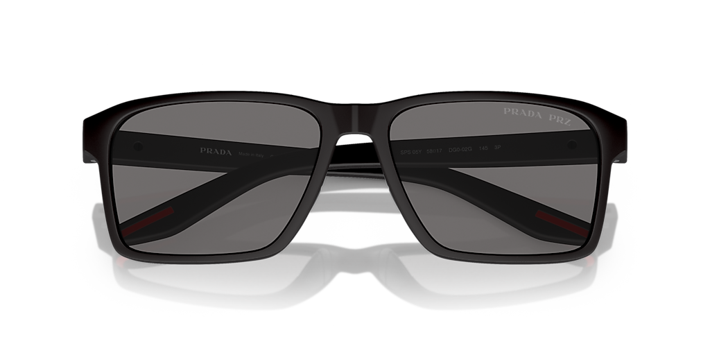 Prada Linea Rossa PS 05YS XXL (58 - 17) with Grey lenses and Black