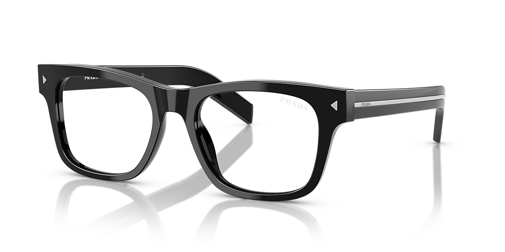 プラダ PRADA サングラス メンズ PR A17SF ブラック グレー Prada PR A17SF XL (55 - 18) with Transparent lenses and Black
