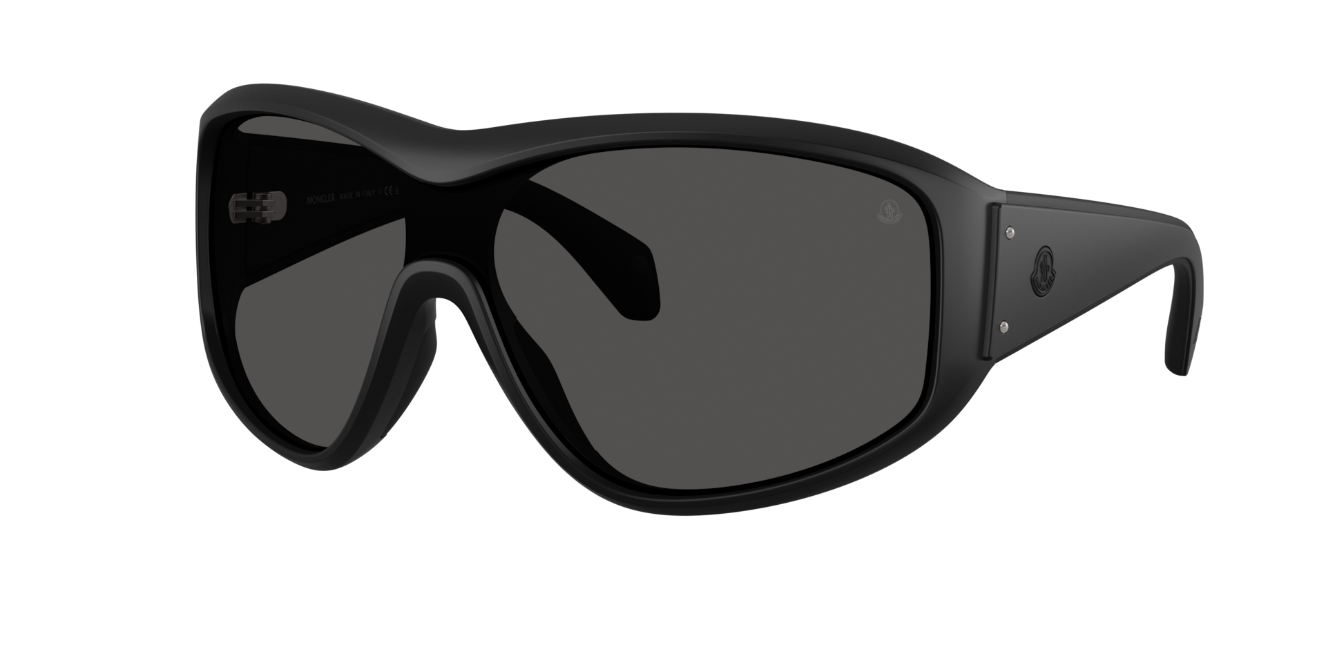 Moncler Unisex Sunglass Thyra -  Frame color: Matte Black, Lens color: Dark Grey Solid