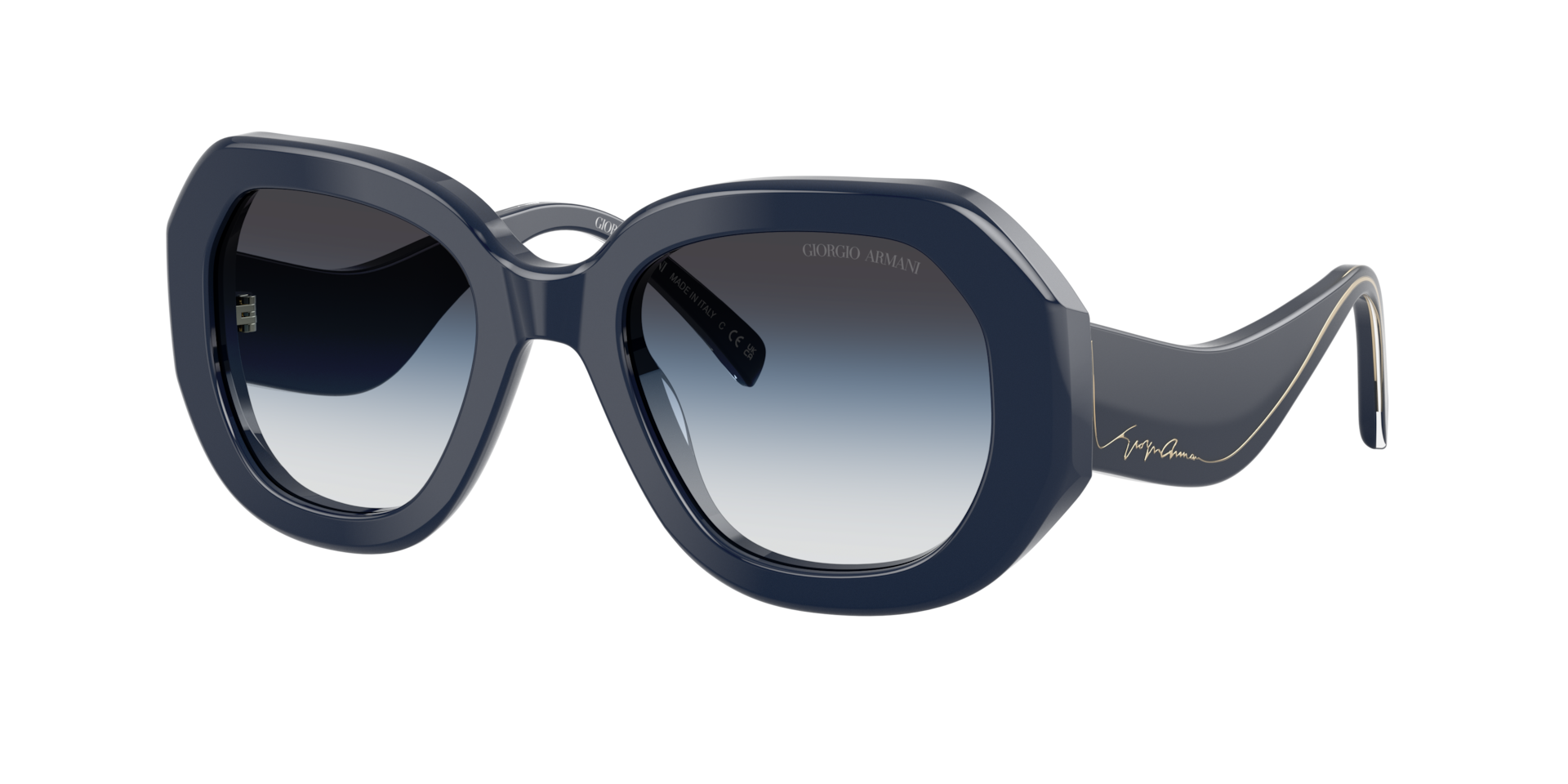 Giorgio Armani Woman Sunglass AR8248 -  Frame color: Blue, Lens color: Grey Blue Black Gradient