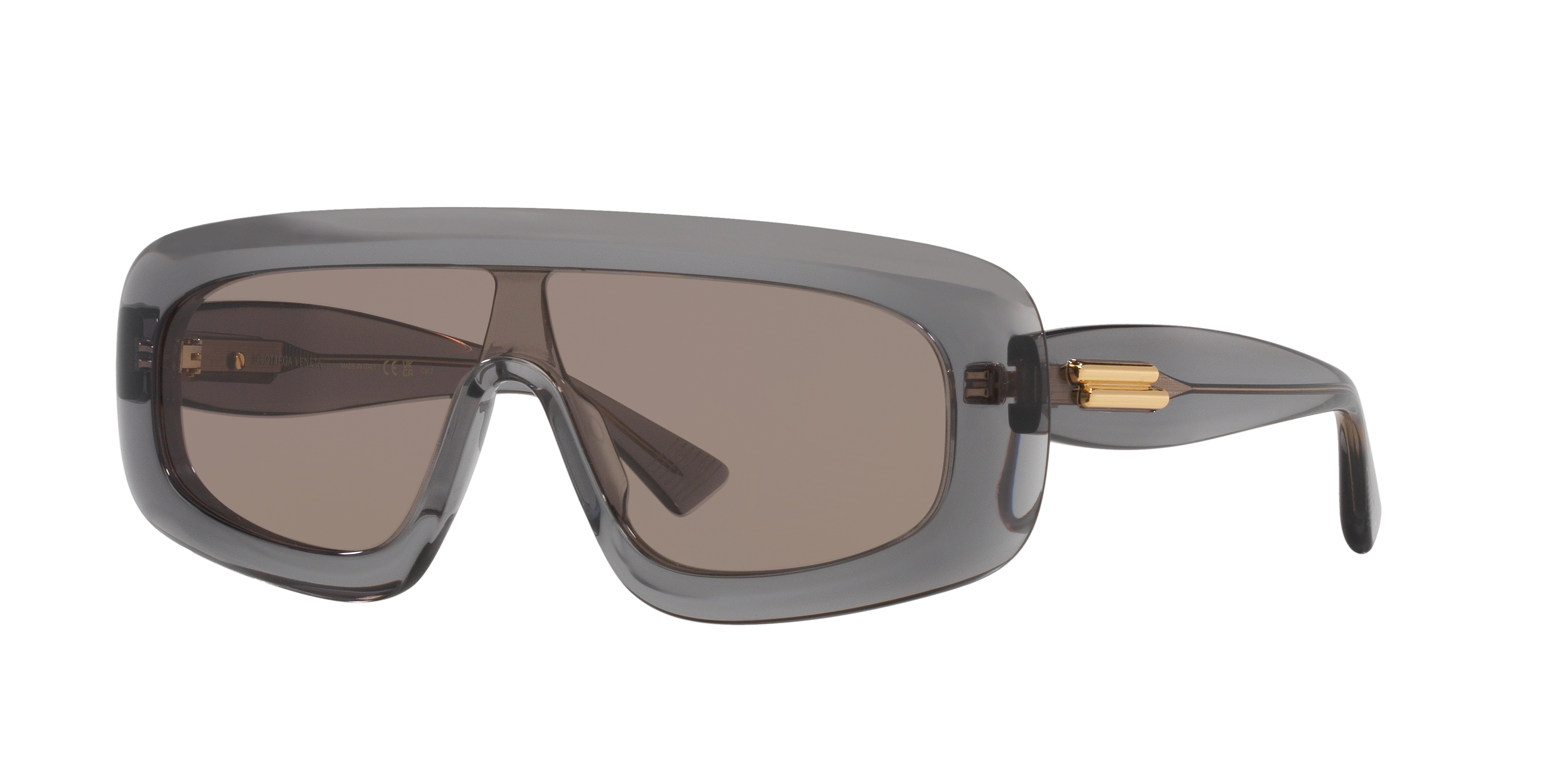 Bottega Veneta BV1281S XXL (99 - 199) with Brown lenses and Grey