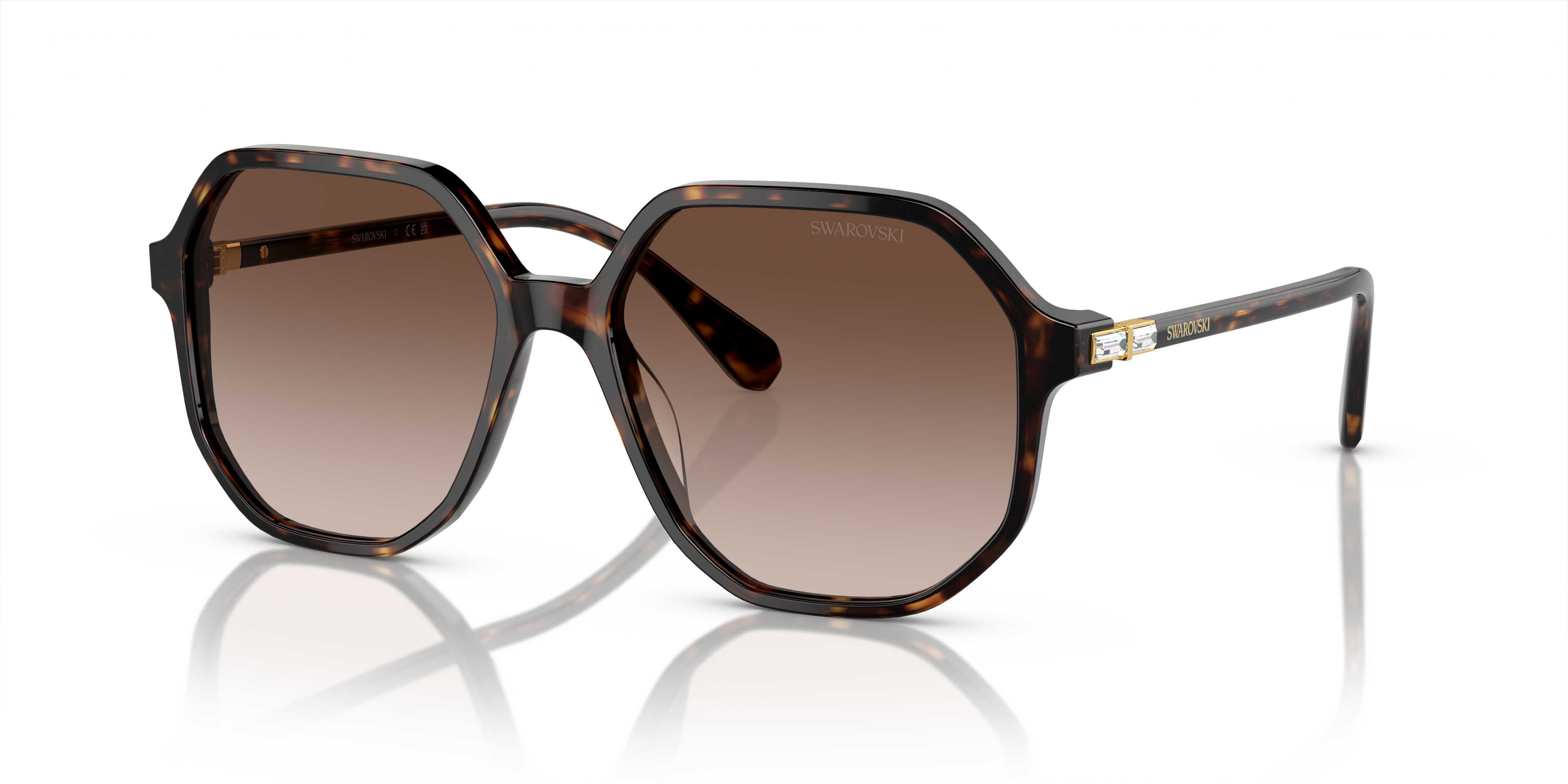 Swarovski SK6003 XL (57 - 16) with Brown lenses and Tortoise frame