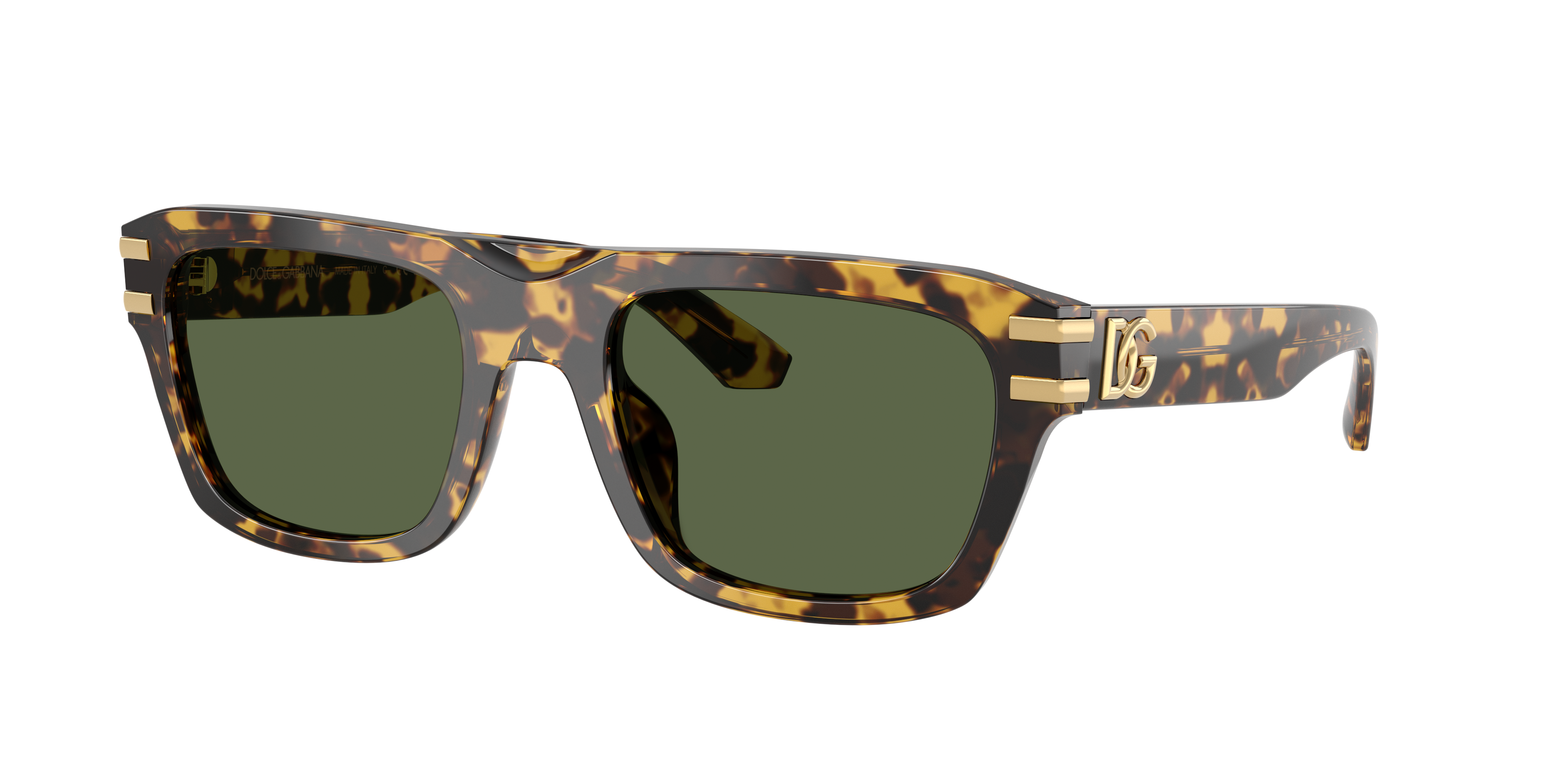 Dolce&Gabbana Herren Dunkelgrün Mann Sunglass Dg4496 - Rahmenfarbe: Havana Gelb, Linsenfarbe: