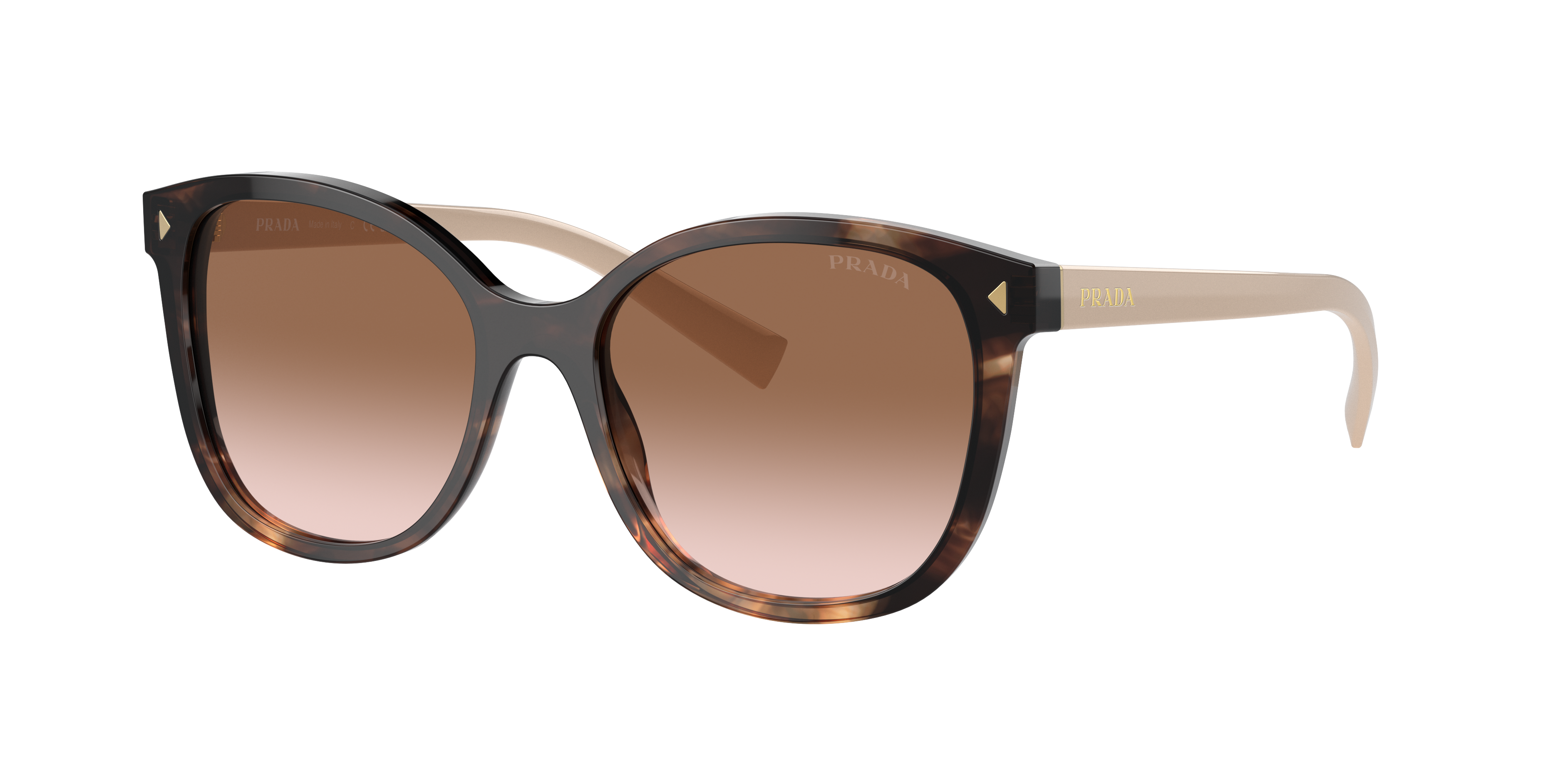 Prada PR 22ZS S (53 - 17) with Brown lenses and Tortoise frame