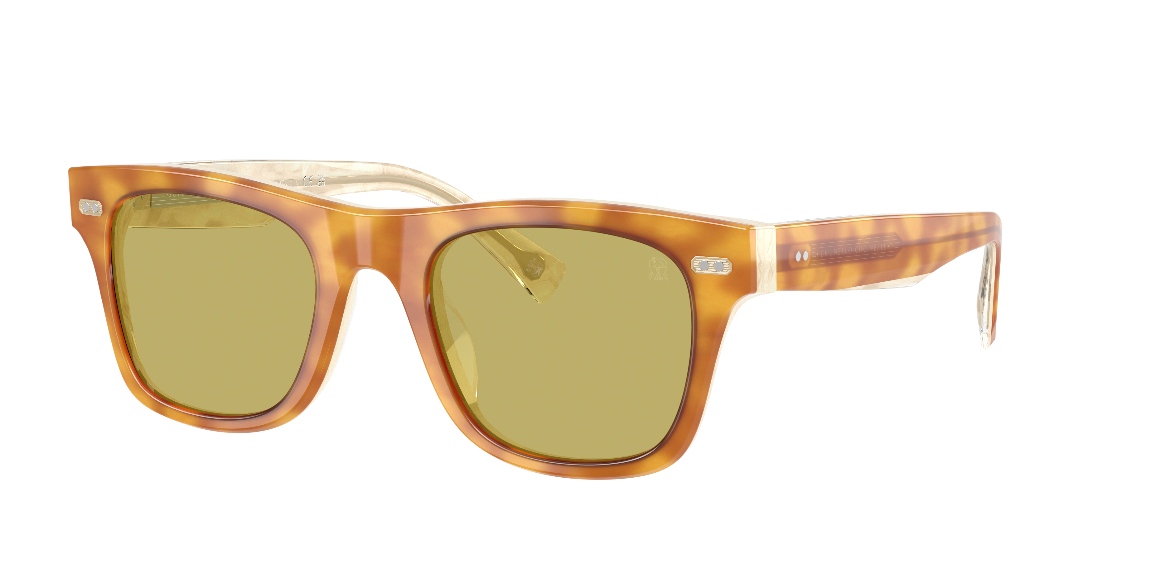 Brunello Cucinelli Unisex Sunglass BC4002S Mr. Brunello -  Frame color: Havana Mr Brunello/Panama, Lens color: Bronte