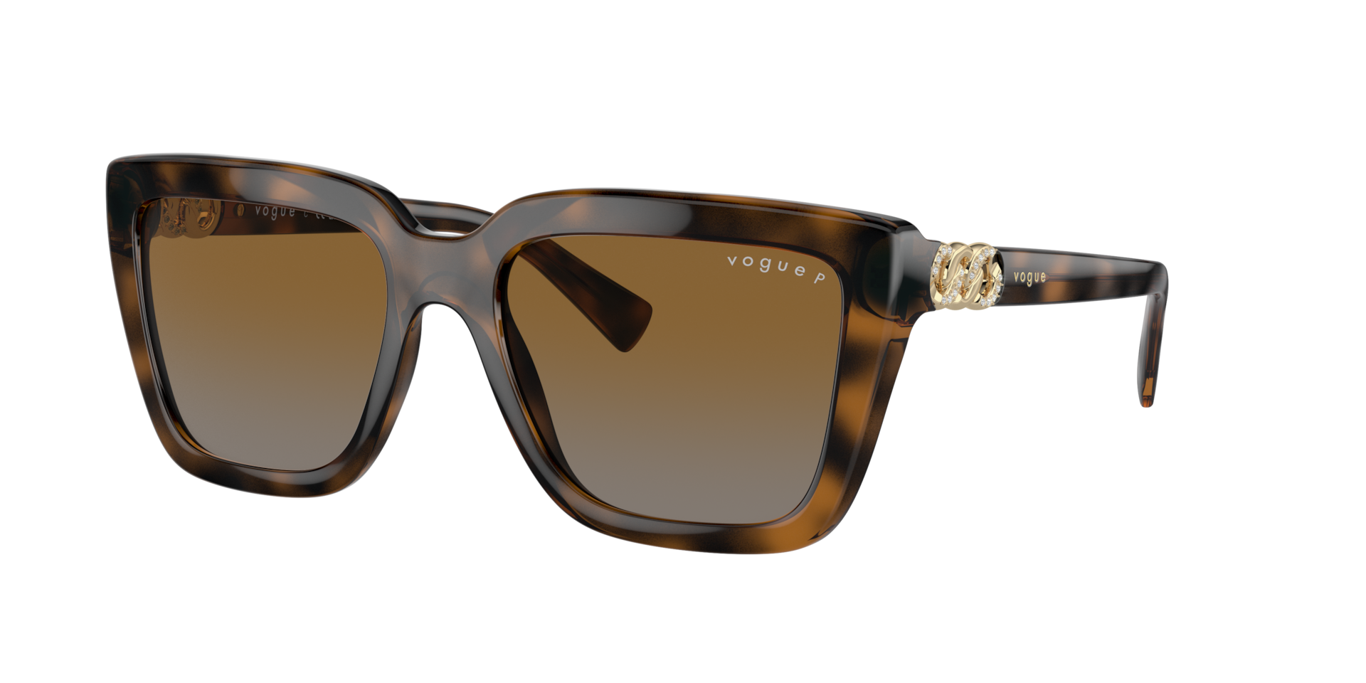 Vogue Eyewear Women's Brown Vo5575sb 2386T5 Woman Sunglasses Nylon Butterfly Polarized Shaded - Image 2