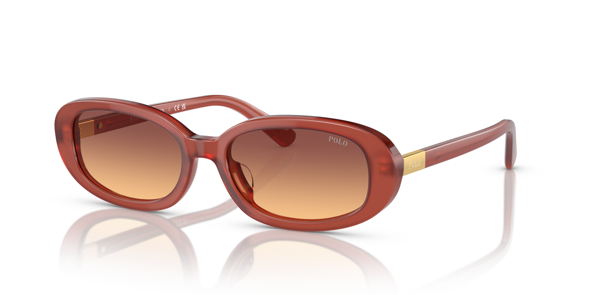 Polo Ralph Lauren PH4198U M (53 - 17) with Orange lenses and Brown