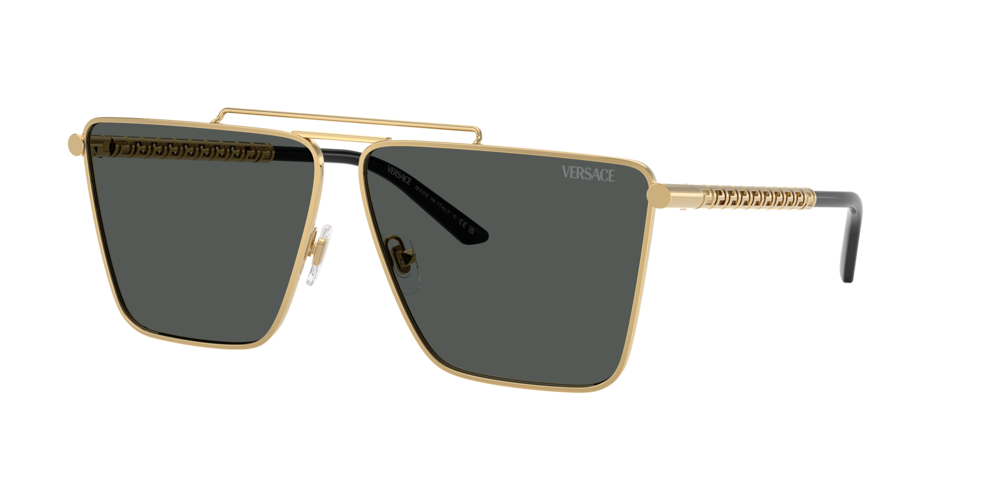 Versace Mann Sunglass VE2266 - Rahmenfarbe: Gold, Linsenfarbe: Dunkelgrau