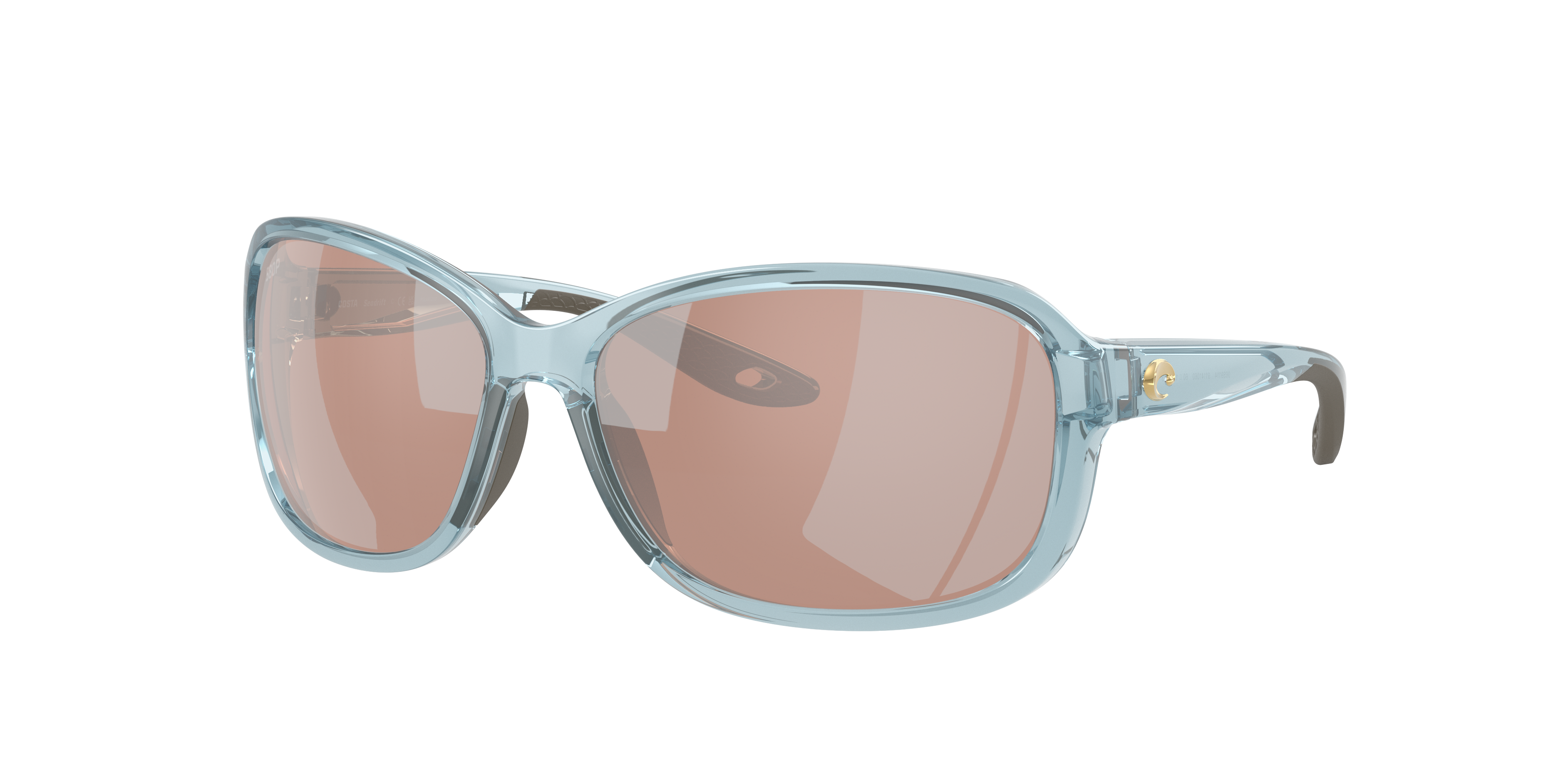 Costa Woman Sunglass Seadrift -  Frame color: Translucent Silt Blue, Lens color: Copper Silver Mirror