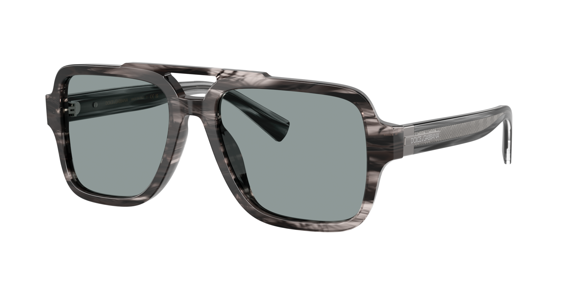 Dolce&Gabbana Man Sunglass DG4544 -  Frame color: Striped Grey, Lens color: Dark Grey