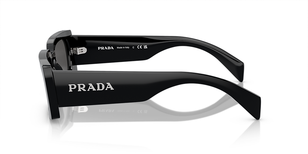 Prada PR A07S XS (52 - 20) with Grey lenses and Black frame
