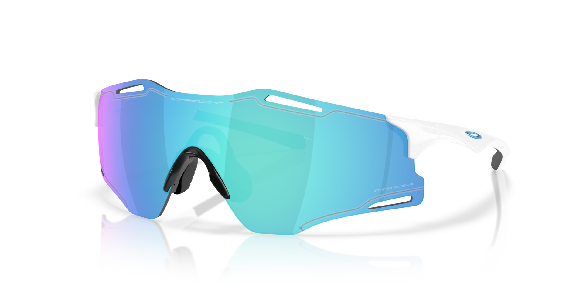 Oakley Cybr Zero L (0 - 139) with Blue lenses and White frame