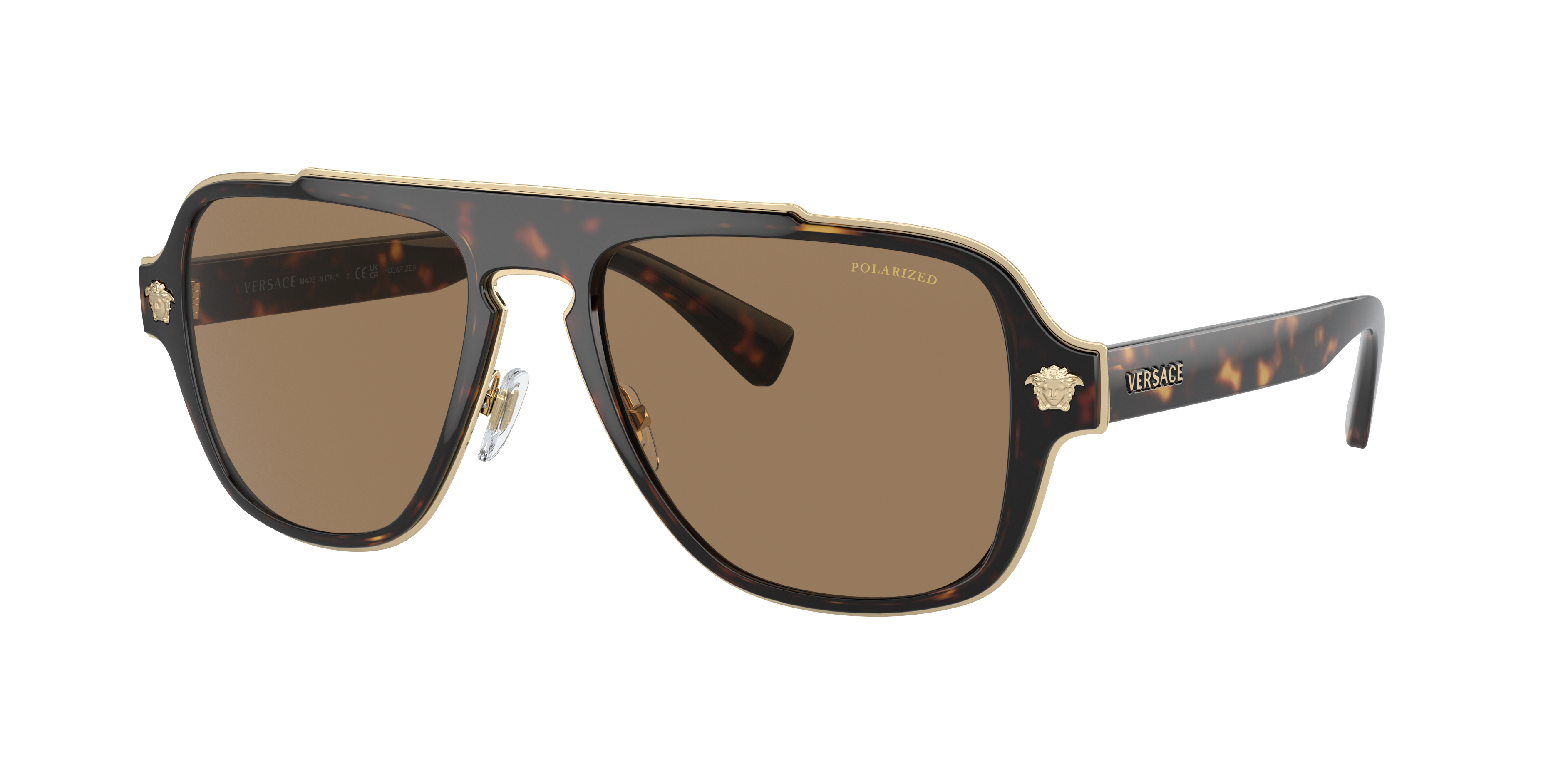 Versace VE2199 XL (56 - 18) com Lentes Laranja e Armação Tartaruga