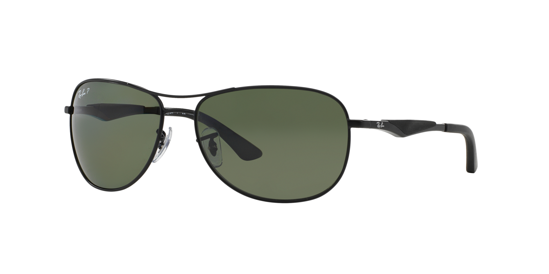 レイバン♡RB3519 ポラライズ Ray-Ban RB3519 L (59 - 15) with Green lenses and Black frame