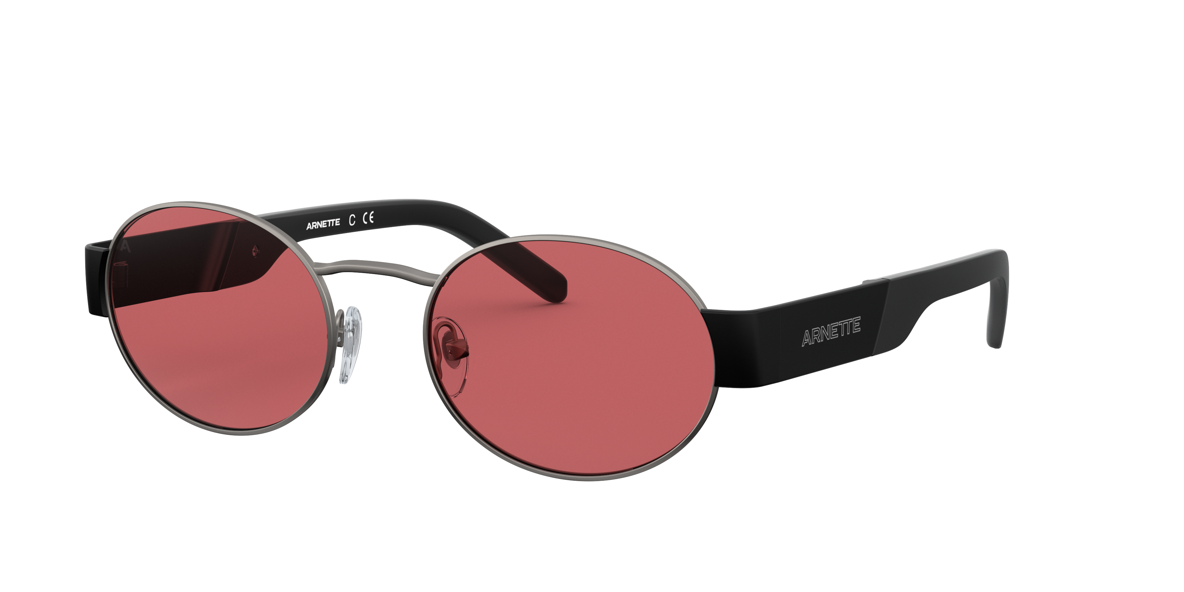 Arnette Man Sunglass LARS -  Frame color: Matte Brushed Gunmetal, Lens color: Pink