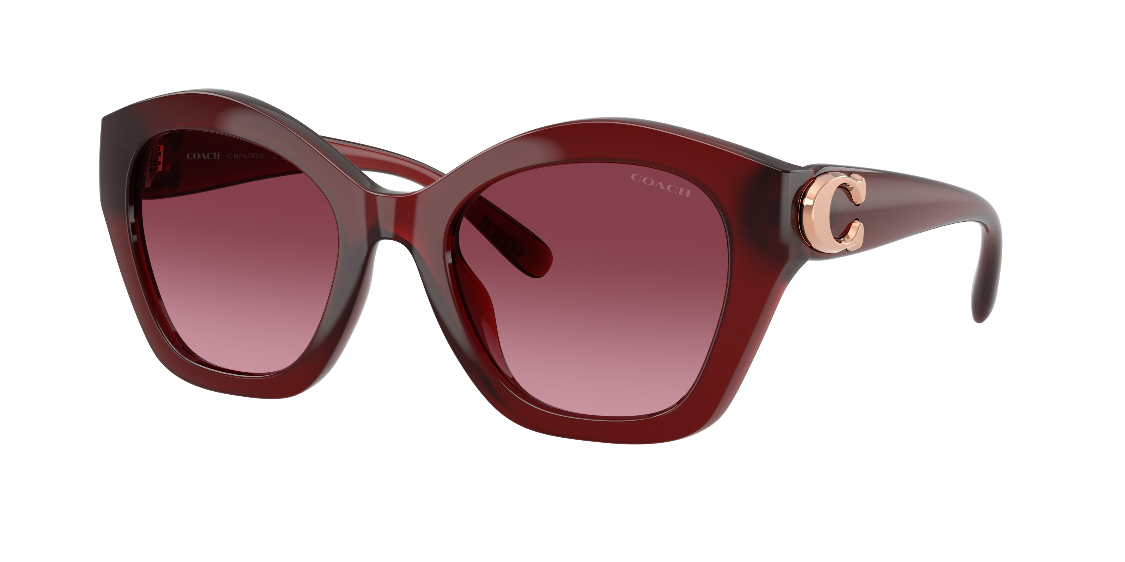 Coach Woman Sunglass CAD31 -  Frame color: Milky Burgundy, Lens color: Burgundy Gradient