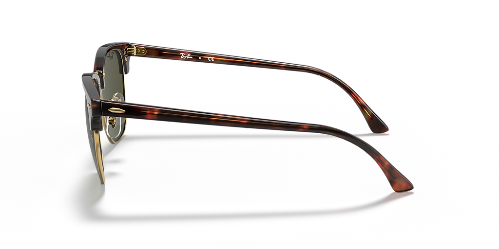 Ray-Ban Clubmaster Classic XL (55 - 19) with Green lenses and