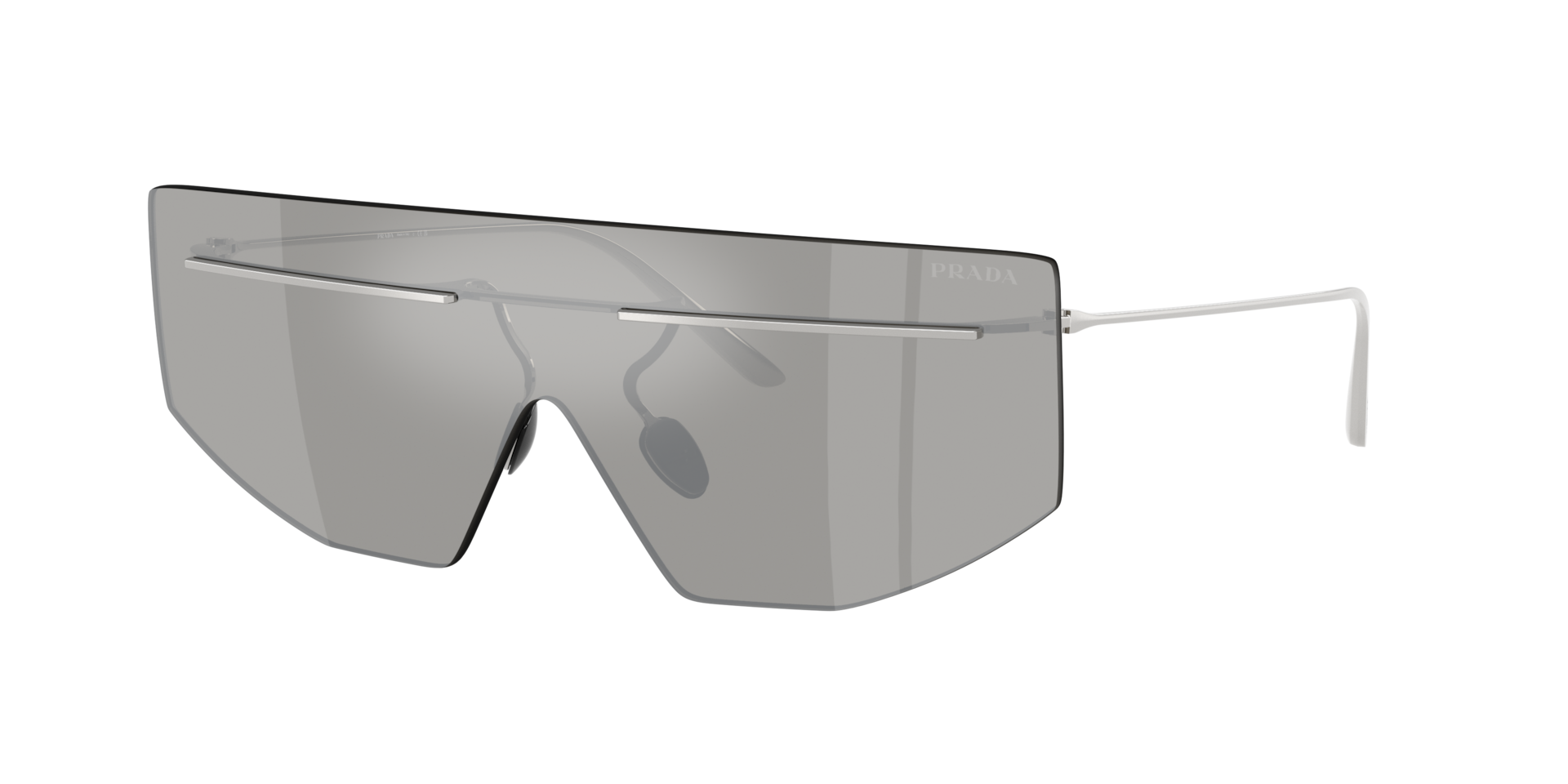 Prada PR B55S M (0 - 140) with Silver lenses and Silver frame