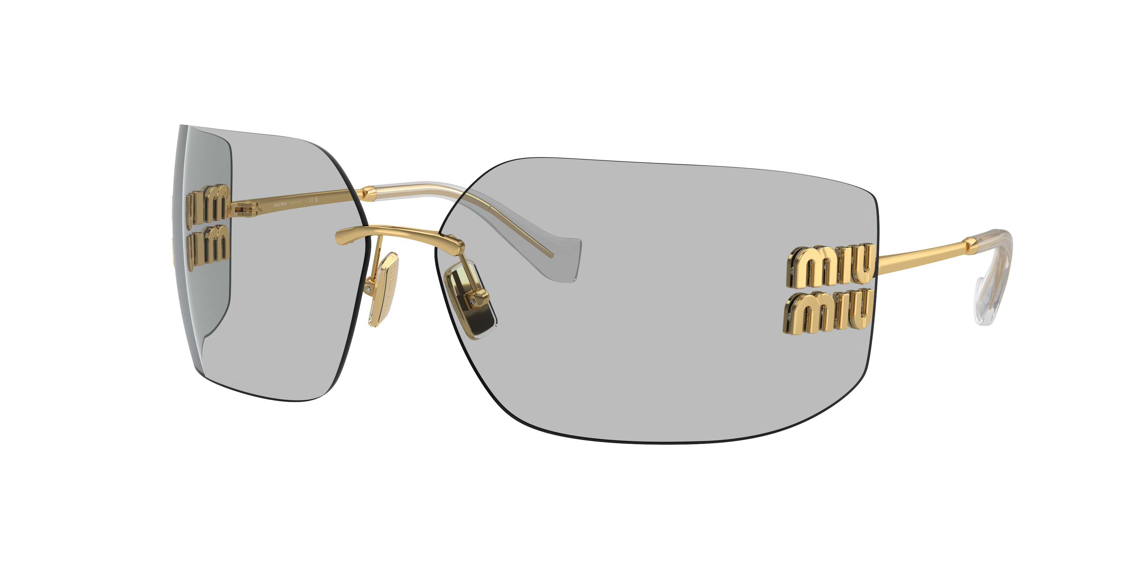 Miu Miu MU 54YS L (80 - 14) with Grey lenses and Gold frame