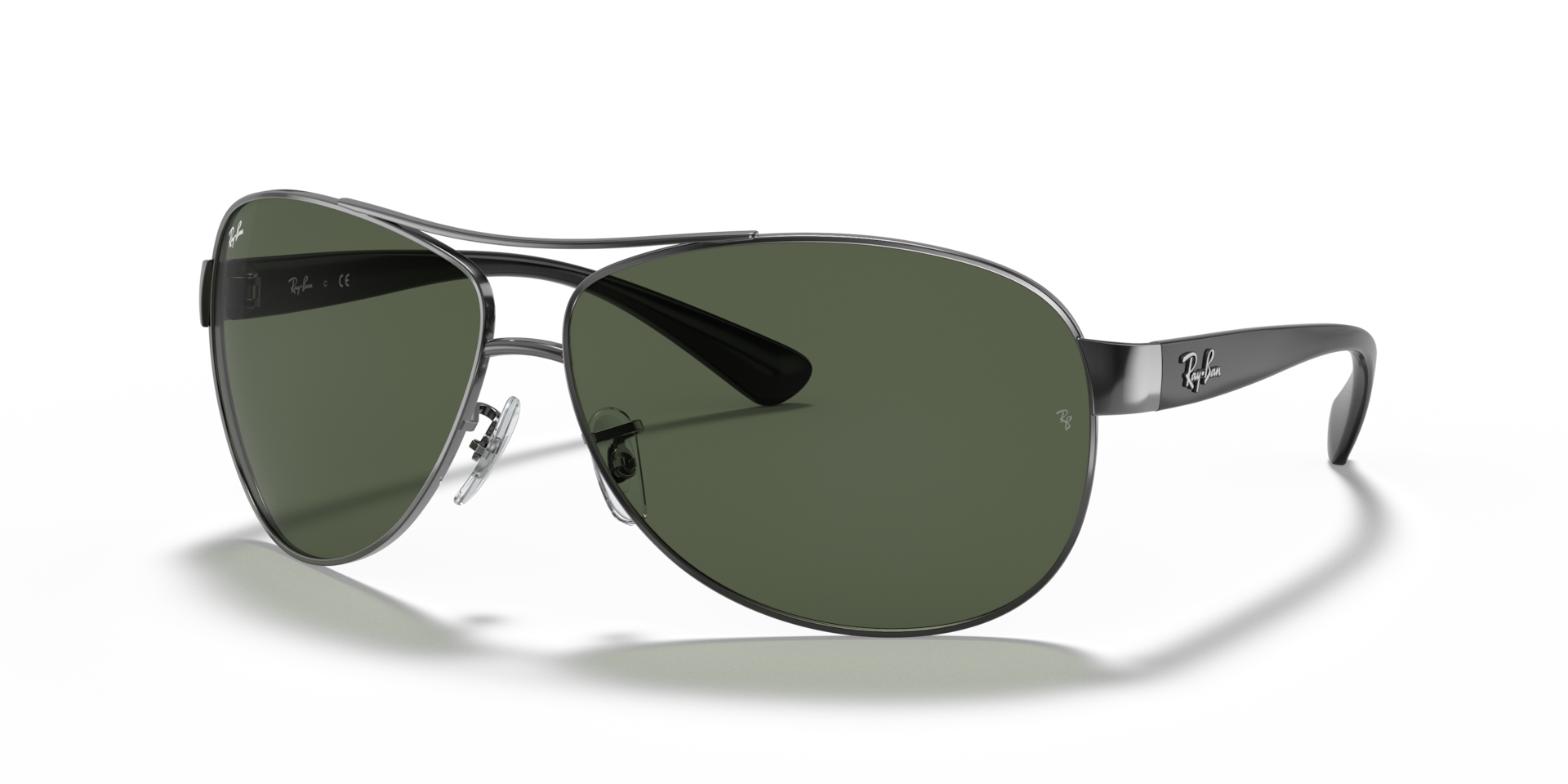 Ray-Ban RB3386 XXL (67 - 13) with Green lenses and Grey frame
