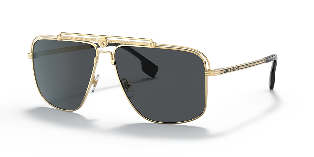 Versace VE2242 XL (61 - 13) with Grey lenses and Gold frame