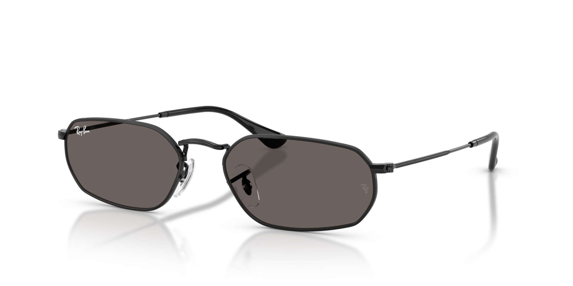 Ray-Ban RB3947 XL (57 - 18) with Grey lenses and Black frame