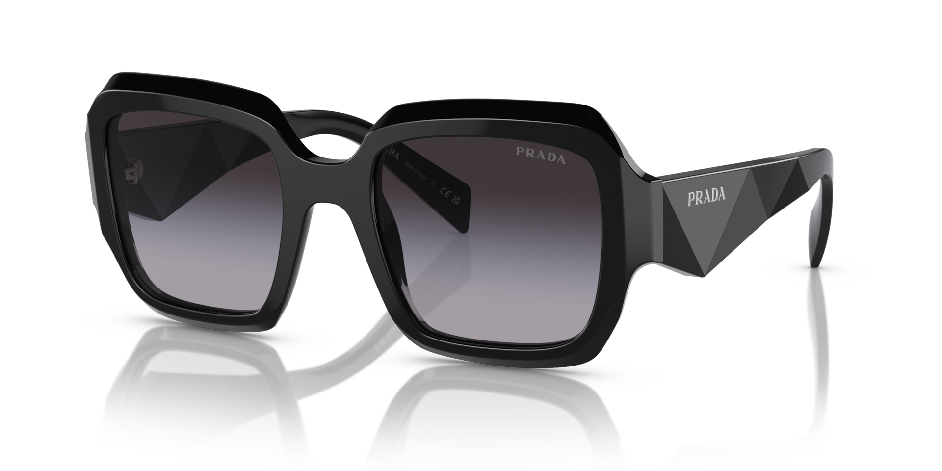 s*。様 PRADA サングラス Prada PR 28ZS M (53 - 22) with Grey lenses and Black frame