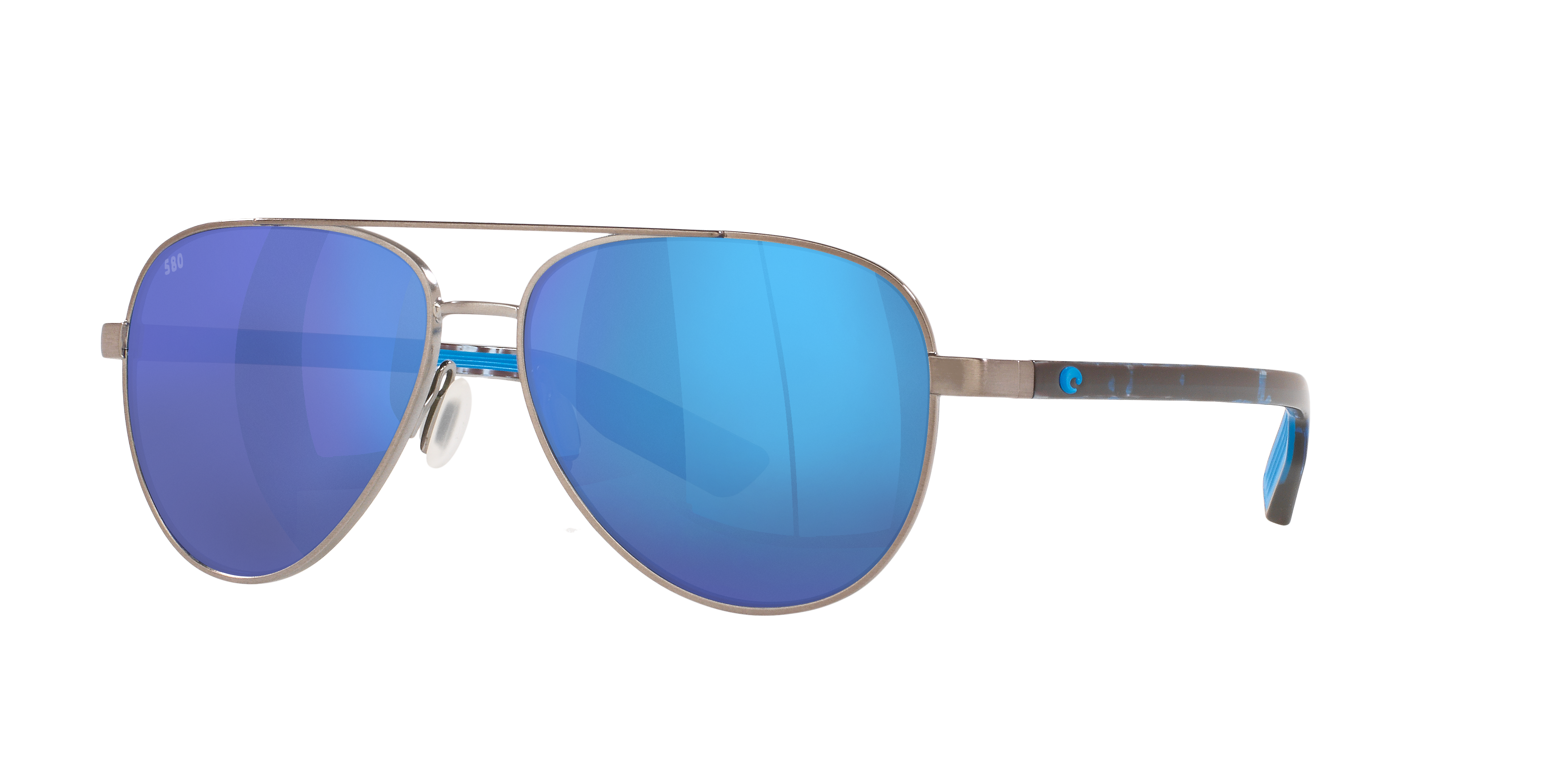 Costa Unisex Sunglass Peli -  Frame color: Brushed Gunmetal, Lens color: Blue Mirror