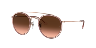 Ray-Ban Round Metal L (53 - 21) with Black lenses and Gold frame