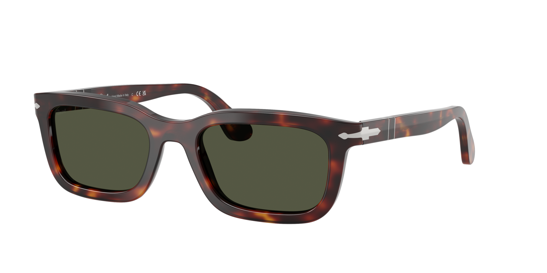 Persol Unisex Green Po3396s 24/31 Sunglasses Acetate Turtle Squared Normal - Image 4