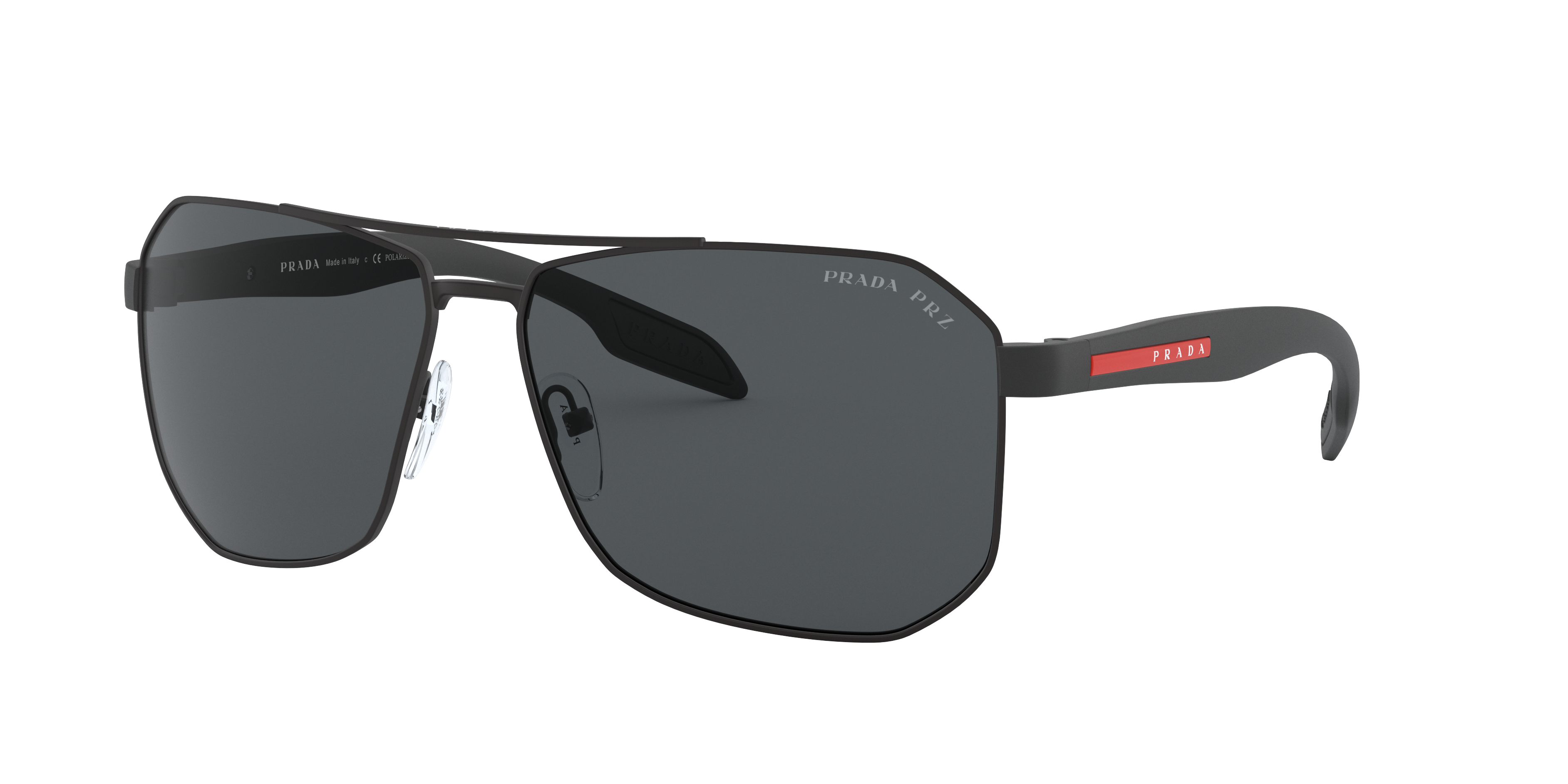 Prada Linea Rossa PS 51VS XXL (62 - 14) with Grey lenses and Black