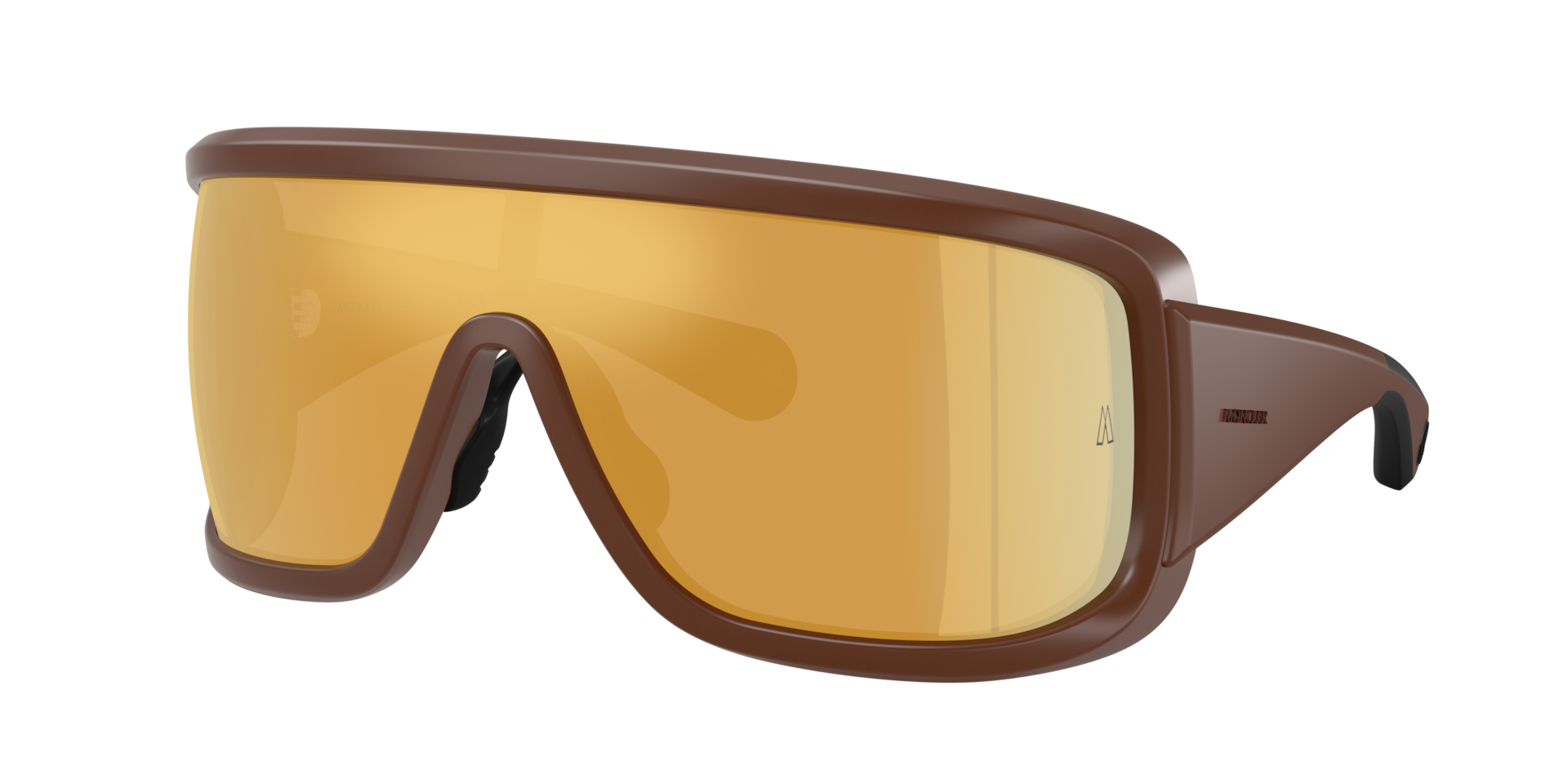 Moncler Snowseeker Rectangular Sunglasses in Brown, Size: 42 - Image 3