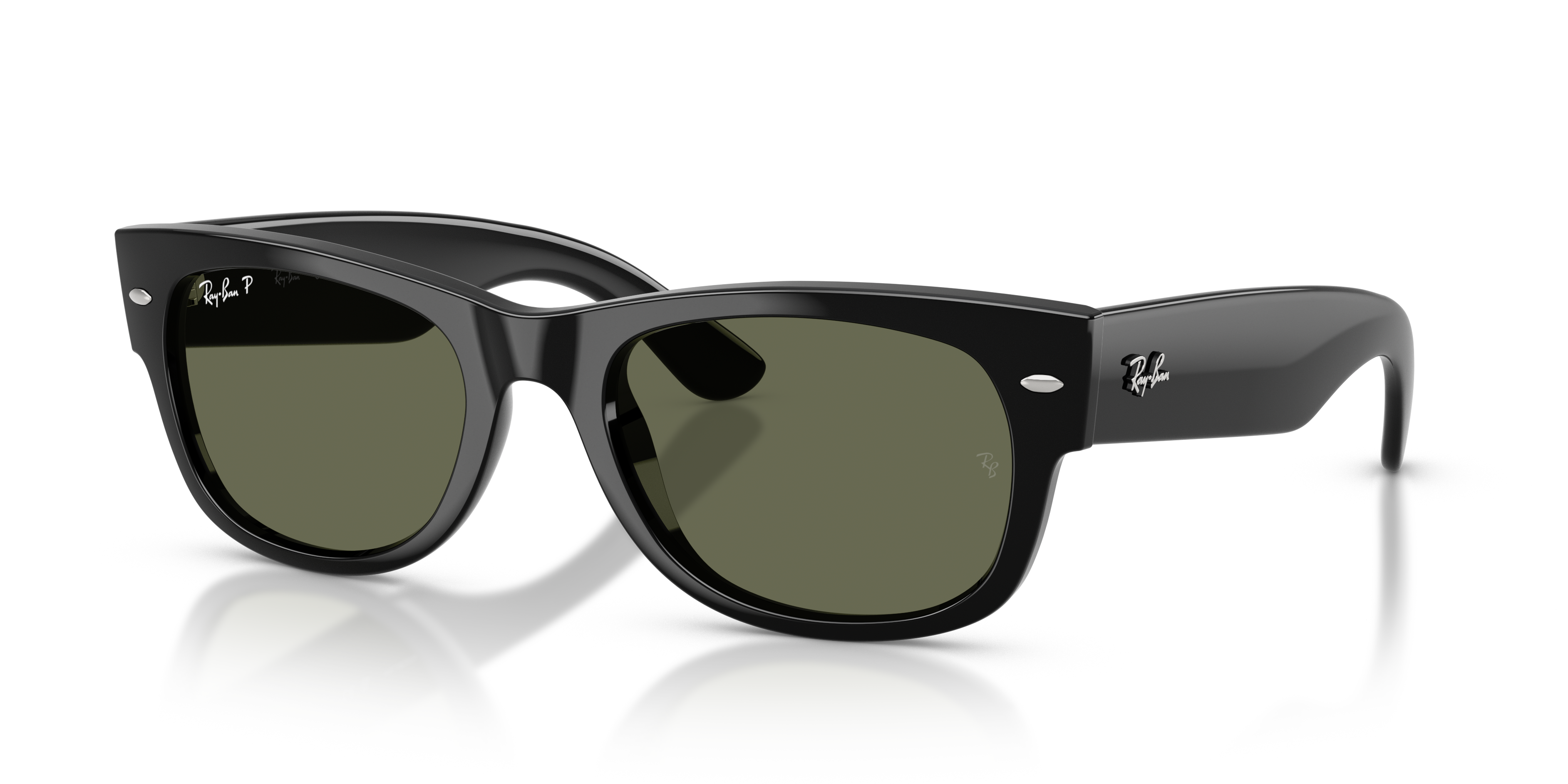 Ray-Ban Mega Wayfarer II XL (55 - 21) with Green lenses and Black