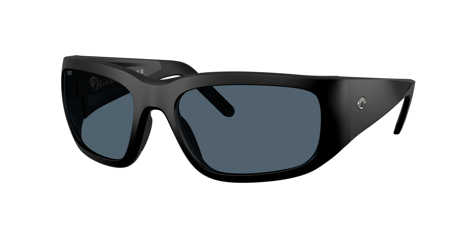 Costa Del Mar Performance Bulley Bait Men's Matte Black XXL Frame Gray 580P Polarized Lens Sunglasses 06S9139-91390164