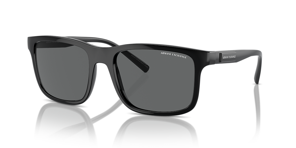 Armani Exchange AX4145S XXL (57 - 19) with Grey lenses and Black
