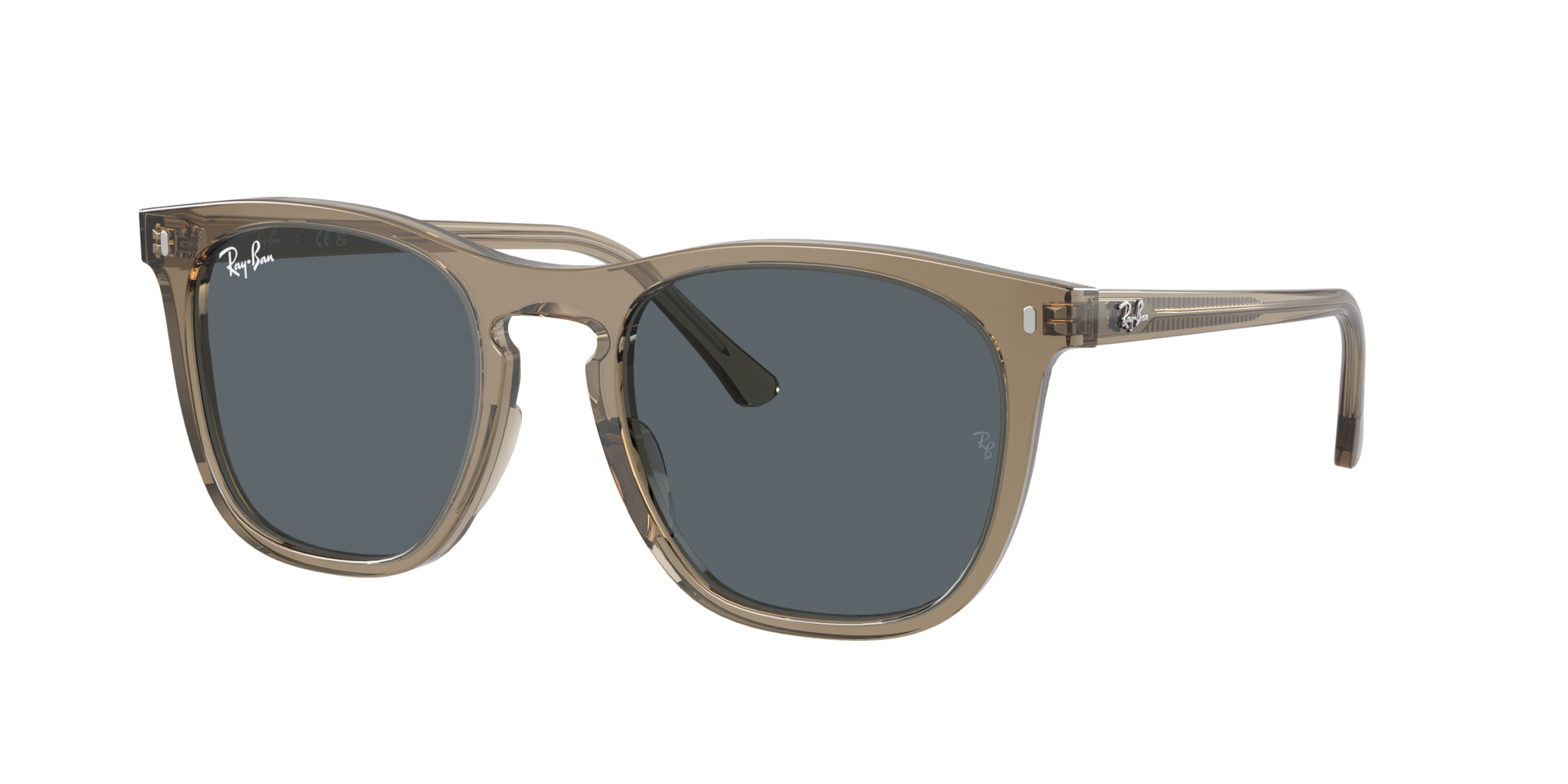 Ray-Ban Unisex Sunglass RB2210 -  Frame color: Transparent Brown, Lens color: Blue