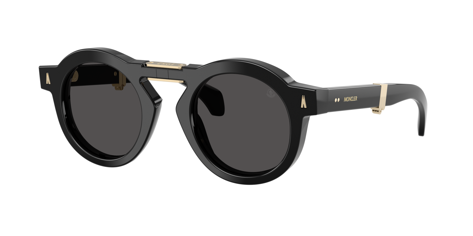 Moncler ME6019U Glisse M (47 - 24) with Grey lenses and Black