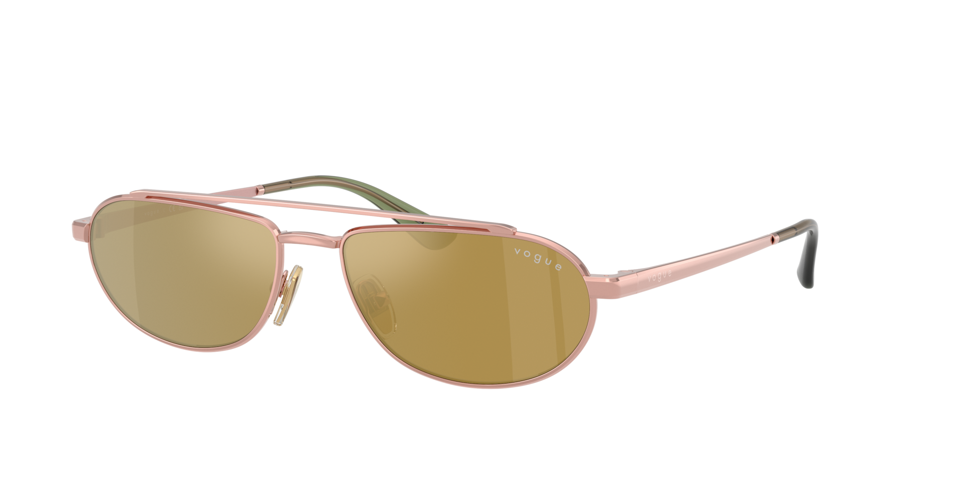 Vogue Eyewear Pink/Brown Vo4371s 52167I Woman Sunglasses Metal Geometric Mirror - Image 2