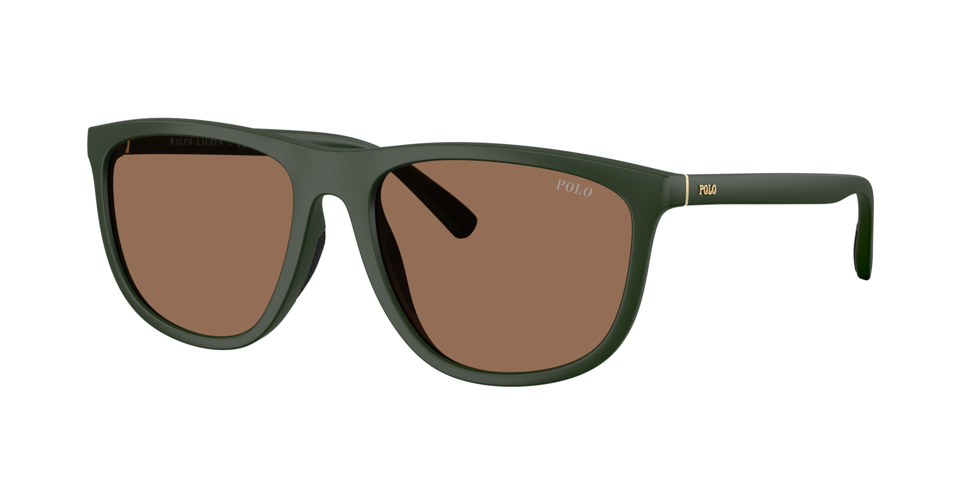 Polo Ralph Lauren Homme Sunglass PH4231U - Couleur du Monture: Vert foncé mat, Couleur de Lentille: Marron foncé