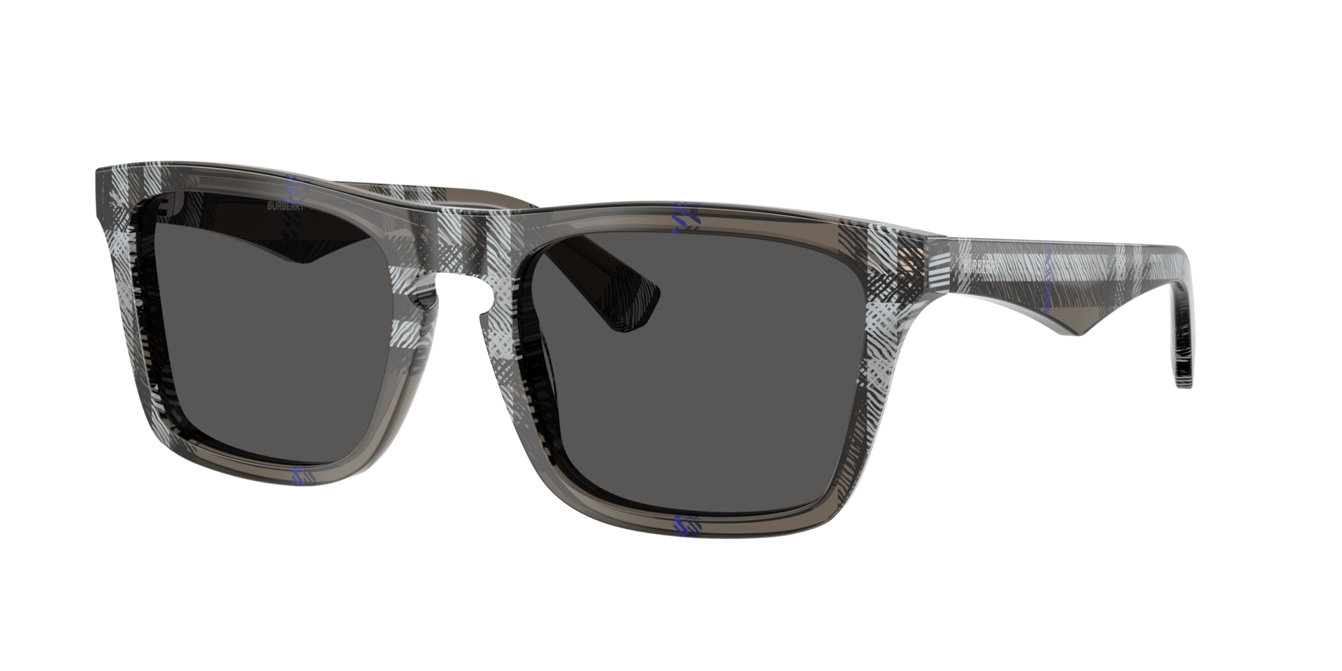 Burberry Man Sunglass BE4434 -  Frame color: Check Lichen, Lens color: Dark Grey