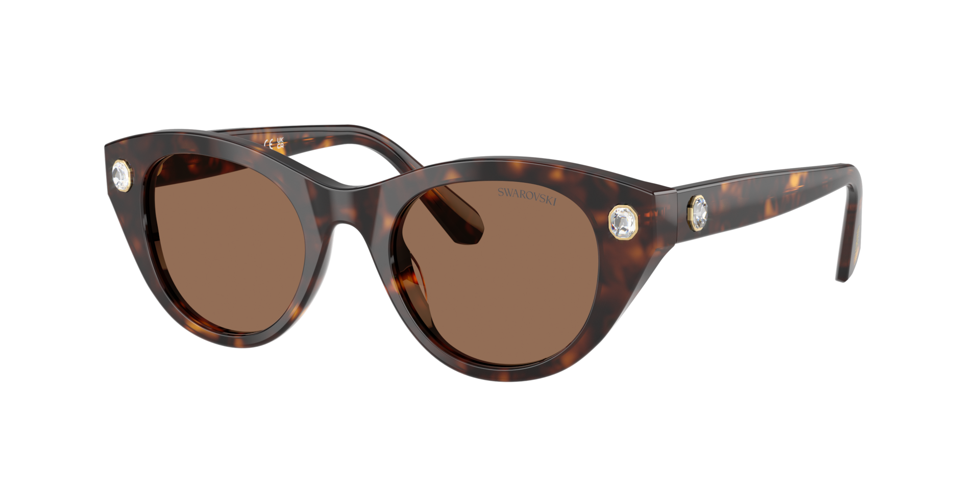 Swarovski Woman Sunglass SK6025 -  Frame color: Havana, Lens color: Dark Brown