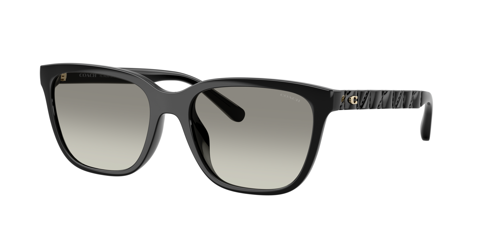 Coach Woman Sunglass CAE86 - Frame color: Black, Lens color: Grey Gradient