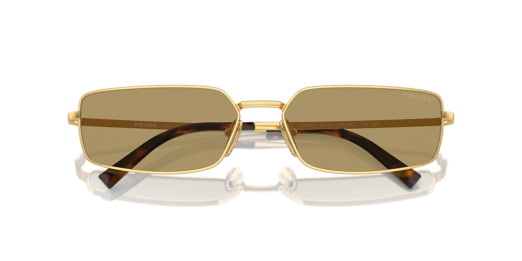 Prada PR A60S XL (59 - 16) with Green lenses and Gold frame