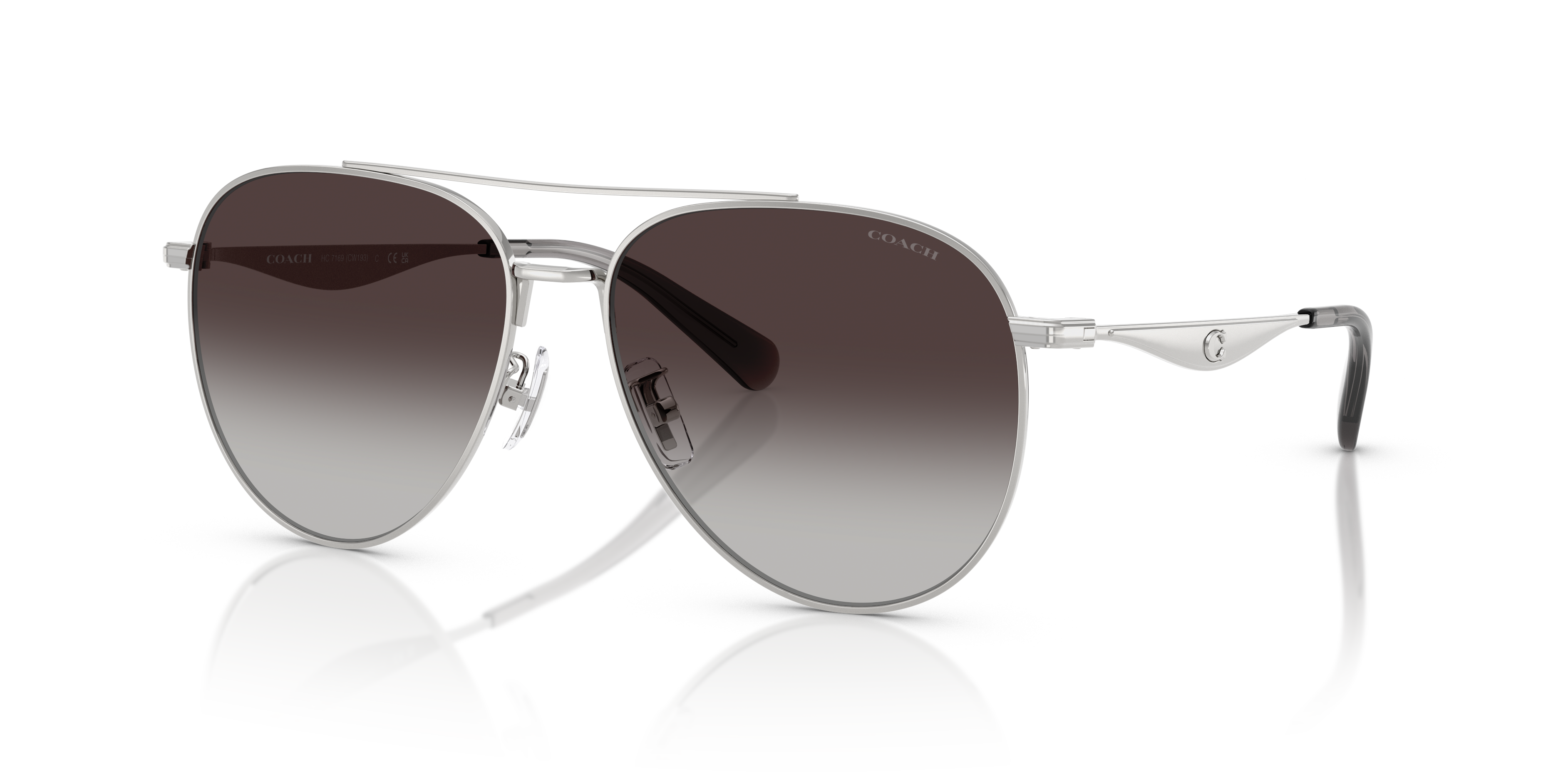 Coach CW193 L (57 - 15) with Grey lenses and Silver frame