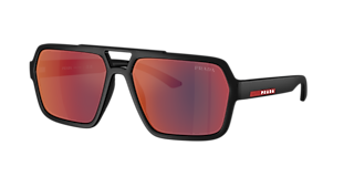 Prada Linea Rossa PS 51VS XXL (62 - 14) with Grey lenses and Black