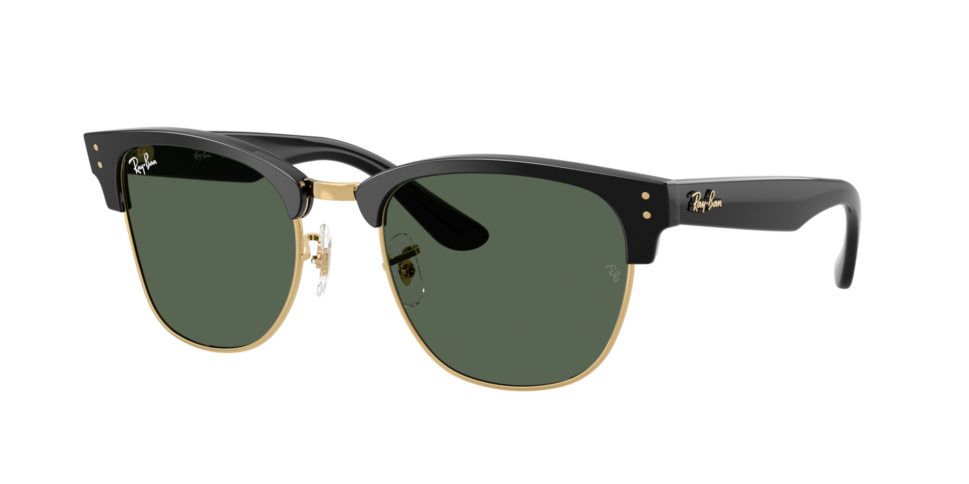 Ray-Ban Clubmaster Reverse L (54 - 21) with Green lenses and Black