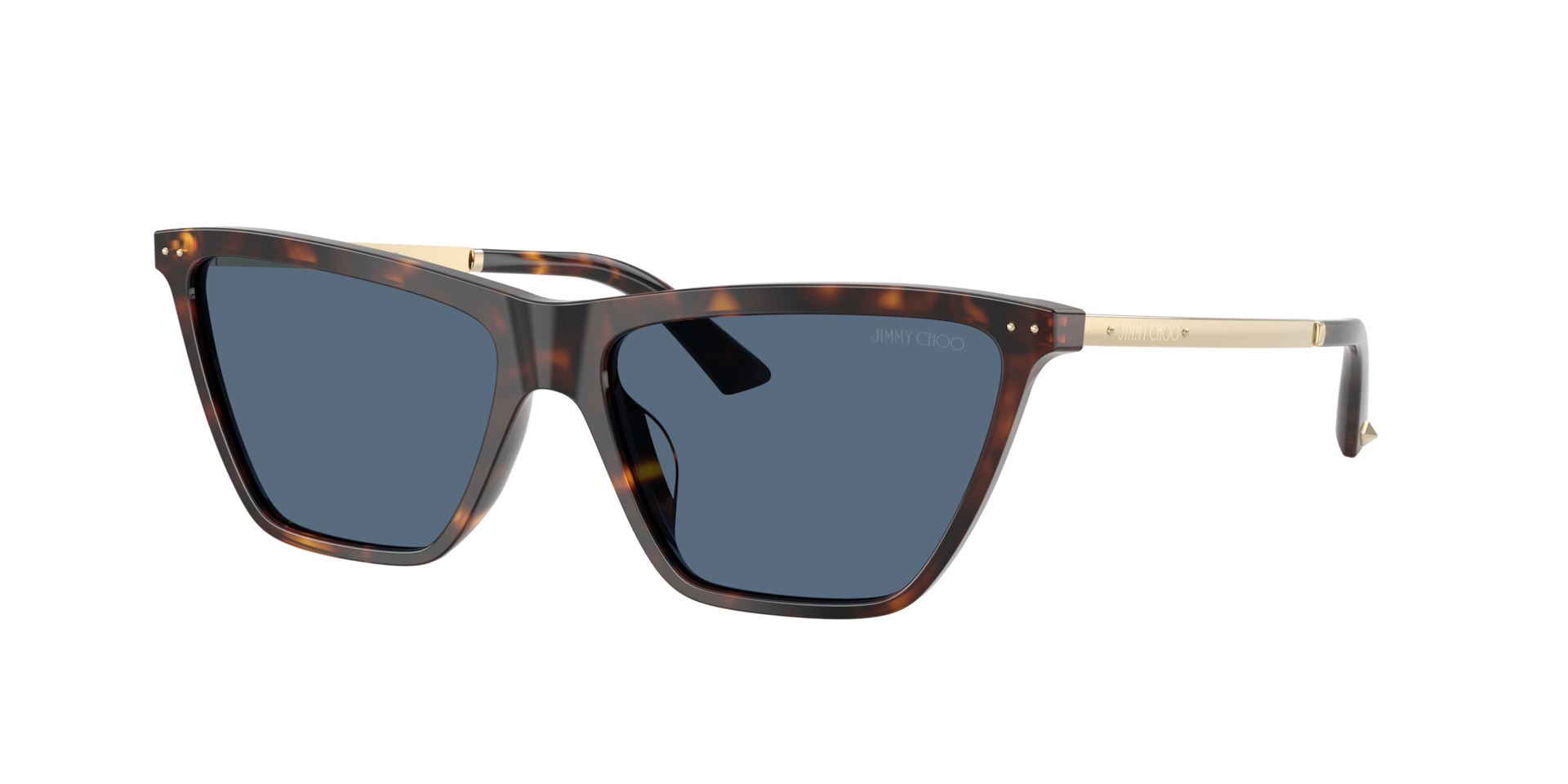 Jimmy Choo Frau Sunglass JC5059U - Rahmenfarbe: Havana, Linsenfarbe: Dunkelblau
